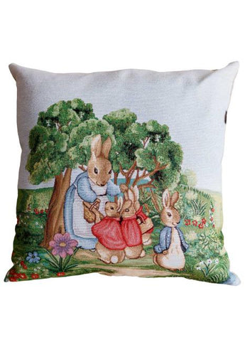 Гобеленова наволочка декоративна Галявина Зайчиха ПРОВАНС, 45х45см 034240