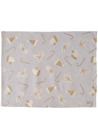 Серветка новорічна Шапочки на бежевому ПРОВАНС, 35х45см 036836