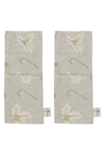 Набір новорічних чохлів для приборів Шапочки на бежевому ПРОВАНС, 24х10см 038509