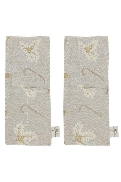 Набір новорічних чохлів для приборів Шапочки на бежевому ПРОВАНС, 24х10см 038509