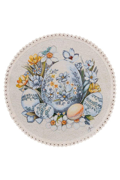 Великодня гобеленова кругла серветка Рrimavera ПРОВАНС, D35см 039138