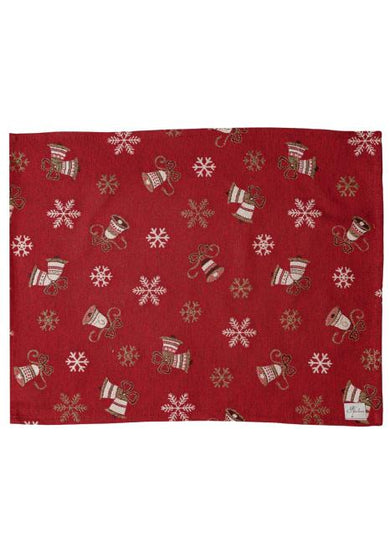 Серветка новорічна Дзвіночки на червоному ПРОВАНС, 35х45см 036840