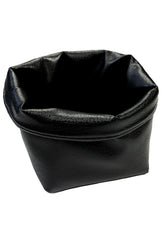 Декоративний кошик для зберігання з екошкіри чорний ПРОВАНС, 17х17х13см 038525