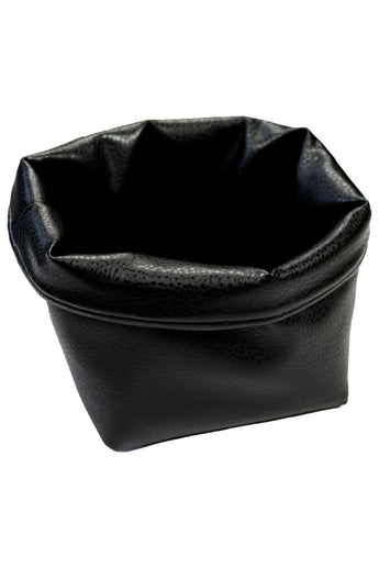 Декоративний кошик для зберігання з екошкіри чорний ПРОВАНС, 17х17х13см 038525