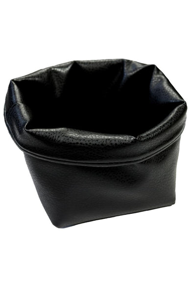 Декоративний кошик для зберігання з екошкіри чорний ПРОВАНС, 17х17х13см 038525