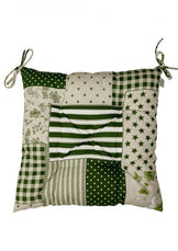 Подушка на стілець Печворк зелений ПРОВАНС, 40х40см 031612