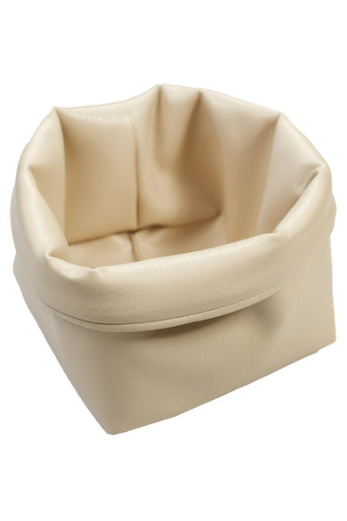 Декоративний кошик для зберігання з екошкіри крема ПРОВАНС, 17х17х13см 038527