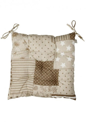 Подушка на стілець Печворк беж ПРОВАНС, 40х40см 031606