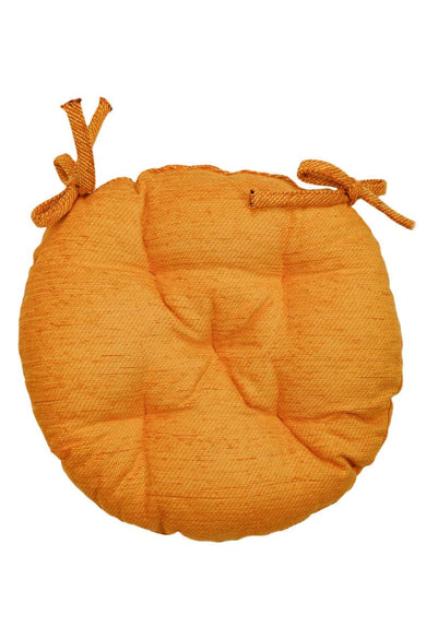 Кругла подушка для стільця CHENILLA помаранчева ПРОВАНС, D40см 039028