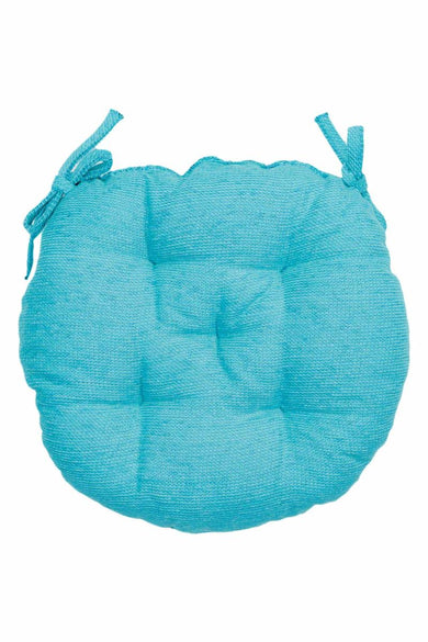 Кругла подушка для стільця CHENILLA бірюзова ПРОВАНС, D40см 039032