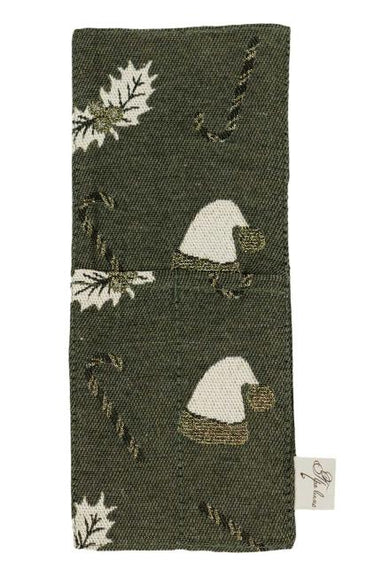 Набір новорічних чохлів для приборів Шапочки на зеленому ПРОВАНС, 24х10см 038510