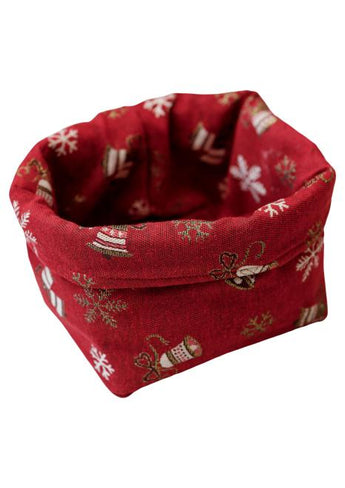 Кошик для зберігання Дзвіночки на червоному ПРОВАНС, 18х18х14см 036834