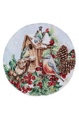 Кругла гобеленова новорічна серветка Squirrel ПРОВАНС, D35см 041747
