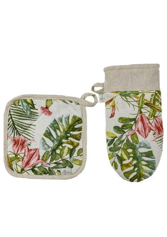 Набір рукавичка та прихватка Villa Квіти ПРОВАНС, 32х20см 034946