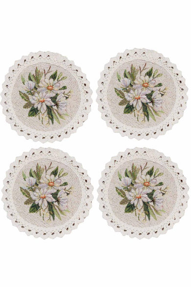 Гобеленовий набір серветок під чашку Provence ПРОВАНС, D14см 039288