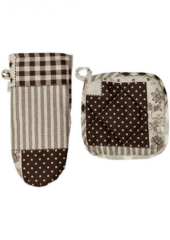 Рукавиця для кухні Печворк коричневий ПРОВАНС, універсальний 031510