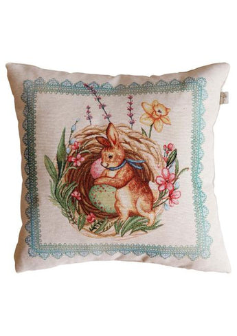 Великодня наволочка Злагода Зайчик зі стрічкою ПРОВАНС, 45х45см 034250