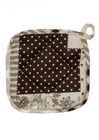 Прихватка Печворк коричневий ПРОВАНС, 20х20см 031500