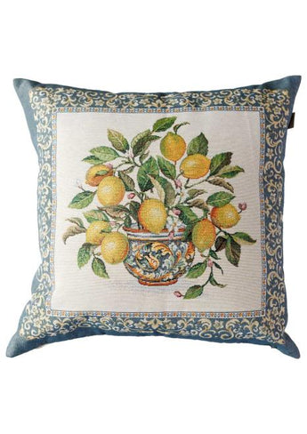 Гобеленова декоративна подушка Лимони у горщику ПРОВАНС, 45х45см 035512