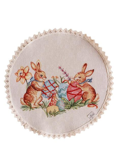 Великодня кругла серветка на стіл Злагода ПРОВАНС, D35см 034089