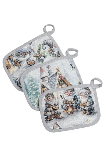 Гобеленова новорічна прихватка в асортименті Казкові гноми ПРОВАНС, 15х20см 038473