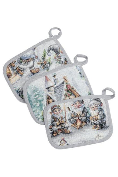 Гобеленова новорічна прихватка в асортименті Казкові гноми ПРОВАНС, 15х20см 038473