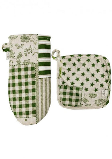 Рукавиця для кухні Печворк зелений ПРОВАНС, універсальний 031512