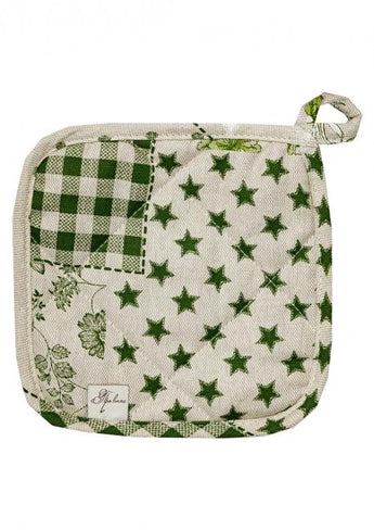 Прихватка Печворк зелений ПРОВАНС, 20х20см 031502