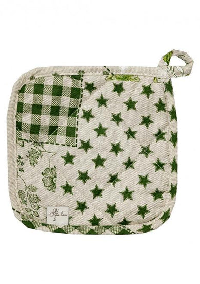 Прихватка Печворк зелений ПРОВАНС, 20х20см 031502