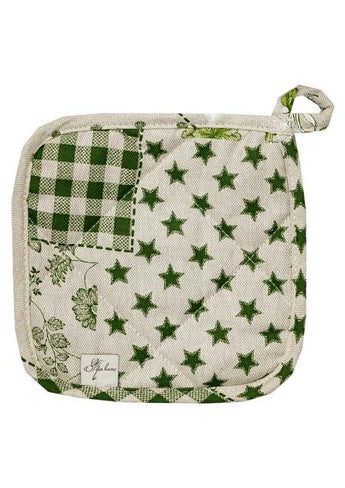 Набір рукавичка та прихватка Печворк зелений ПРОВАНС, 32х20см 034966