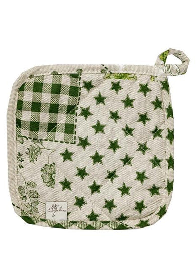 Набір рукавичка та прихватка Печворк зелений ПРОВАНС, 32х20см 034966