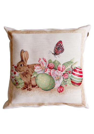 Великоднева декоративна наволочка Веснянка Зайчик ПРОВАНС, 45х45см 034266