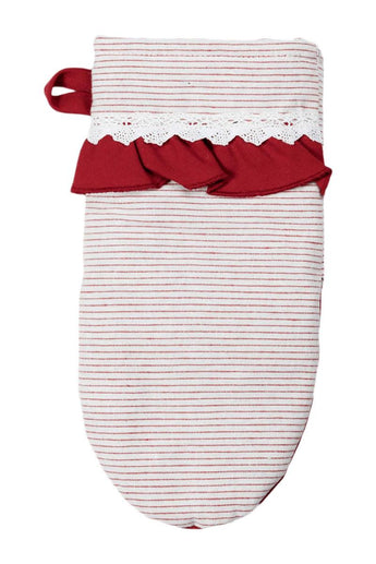 Набір рукавичка та прихватка Червона смужка ПРОВАНС, 29х15см, 20х20см 038957