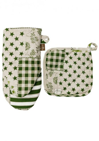 Прихватка Печворк зелений ПРОВАНС, 20х20см 031502