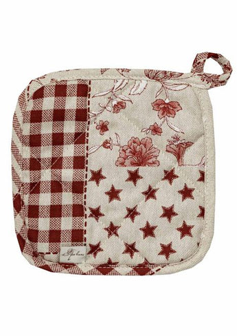 Набір рукавичка та прихватка Печворк бордо ПРОВАНС, 32х20см 034965