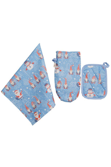 Набір кухонний 3 од.рукавичка, прихватка та рушник Happy Holidays на балкитному ПРОВАНС, 55х45 см 032079