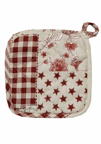 Прихватка Печворк бордо ПРОВАНС, 20х20см 031498