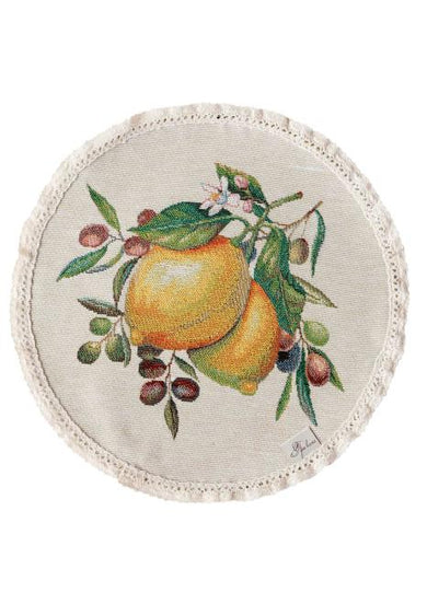Кругла гобеленова серветка Наполі ПРОВАНС, D29см 035444