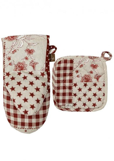 Рукавиця для кухні Печворк бордо ПРОВАНС, універсальний 031508