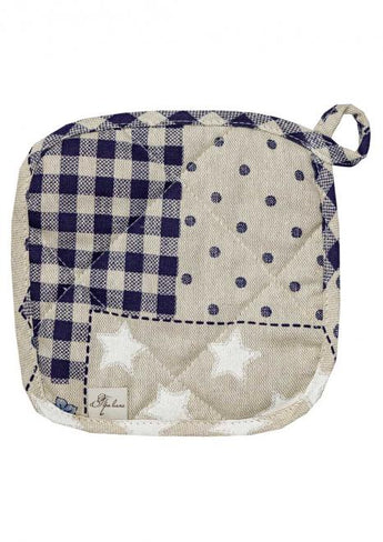 Прихватка Печворк синій ПРОВАНС, 20х20см 031494