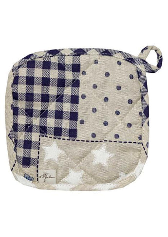 Набір рукавичка та прихватка Печворк синій ПРОВАНС, 32х20см 034968