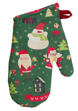 Набір рукавичка та прихватка Санта на зеленому ПРОВАНС, 27х18см 035795