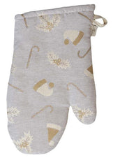 Новорічна рукавиця Шапочки на бежевому ПРОВАНС, 32х18см 036842