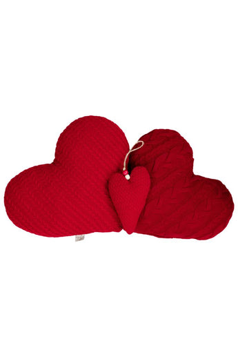 Декор підвіска Серце Тільда червоне ПРОВАНС, 17см 039310