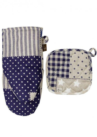 Рукавиця для кухні Печворк синій ПРОВАНС, універсальний 031504