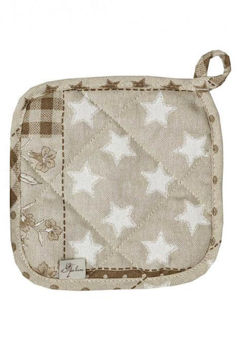 Прихватка Печворк беж ПРОВАНС, 20х20см 031496