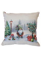 Наволочка гобеленова новорічна  Гном на перехресті ПРОВАНС, 45х45см 037083
