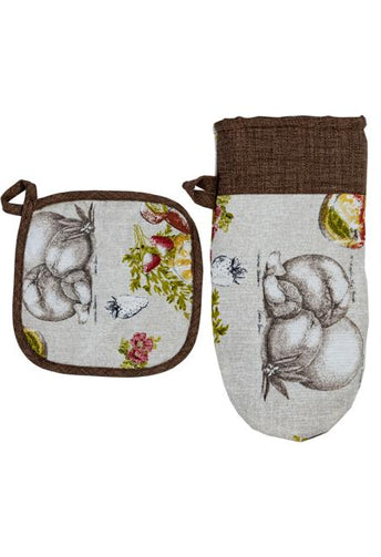 Набір фартух,рукавичка та прихватка Fruits ПРОВАНС, 32х26см 034880