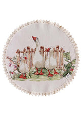 Серветка кругла Гуси ПРОВАНС, D35см 034081