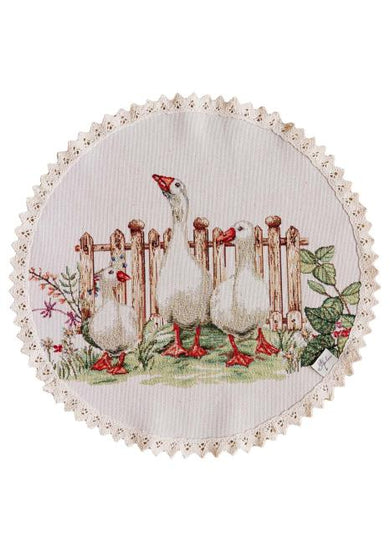 Серветка кругла Гуси ПРОВАНС, D35см 034081